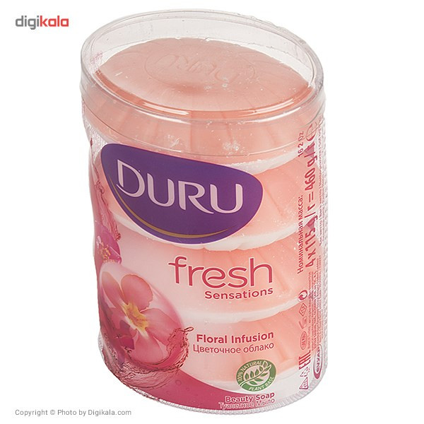 صابون شستشو دورو مدل Floral Fresh وزن 460 گرم بسته 4 عددی