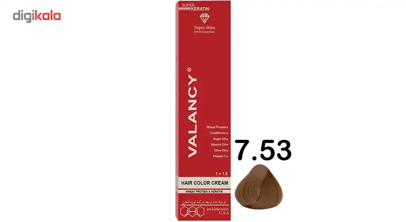 رنگ مو والانسی سری کاکائویی مدل بلوند کاکائویی متوسط شماره R6