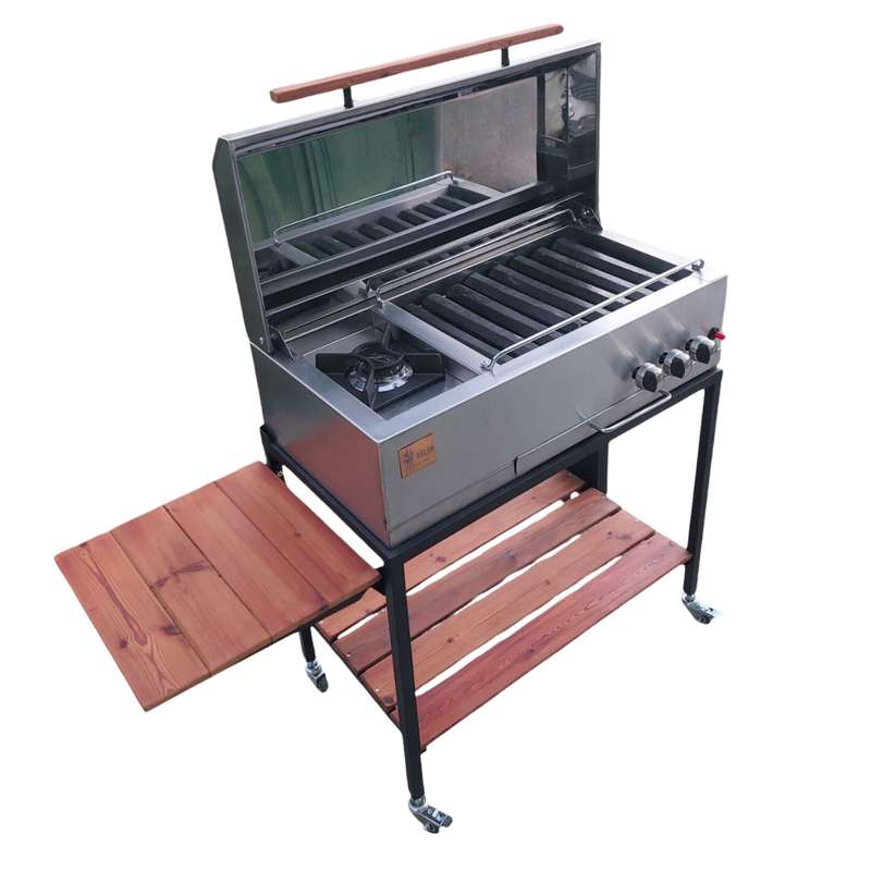 باربیکیو اصلان مدل E80 استیل طرح پلوپزدار