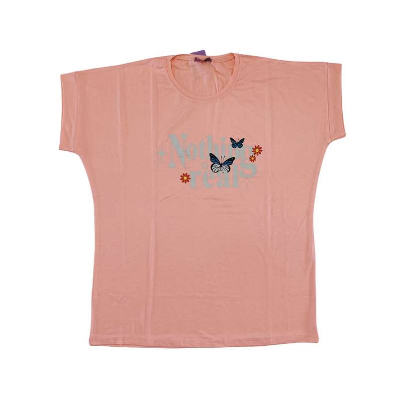 تی شرت زنانه مدل گل و پروانه