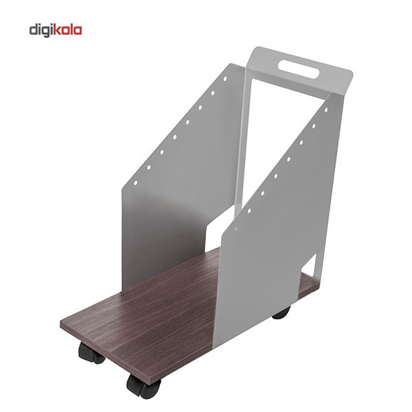 میز کیس چرخ دار فرآذین مدل DS-04 بلوطی تیره