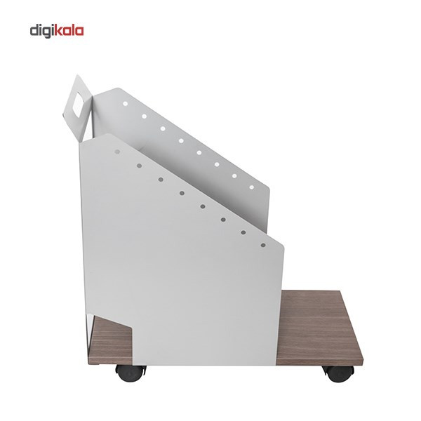 میز کیس چرخ دار فرآذین مدل DS-04 بلوطی تیره