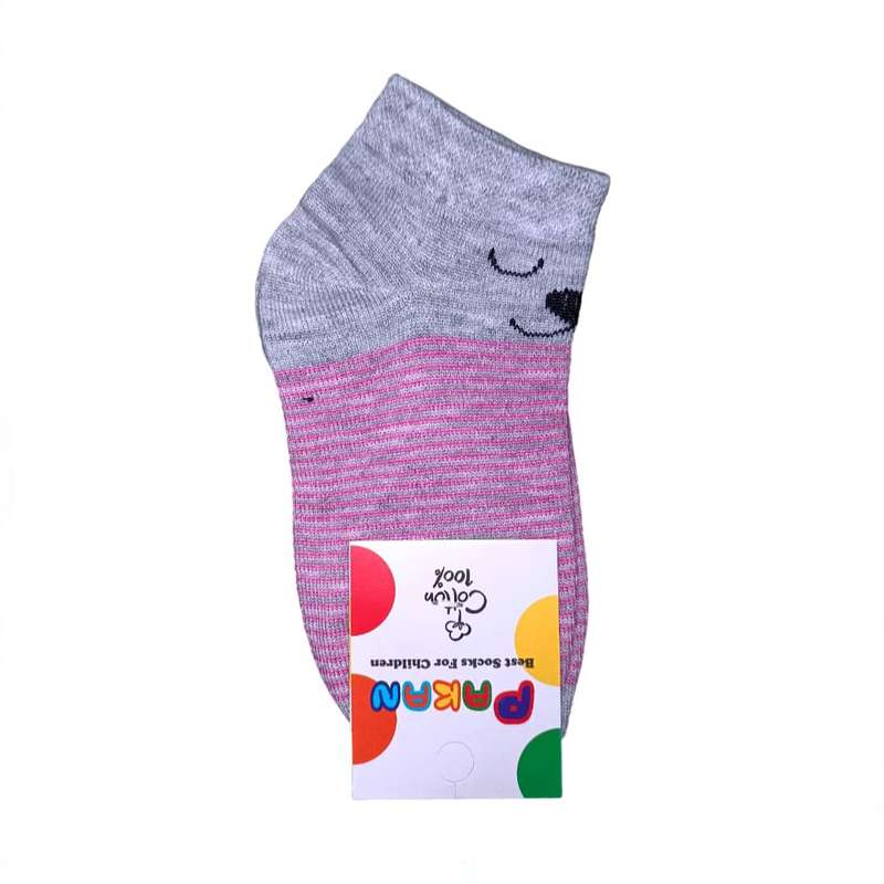 جوراب ساق کوتاه بچگانه مدل راه راه گربه 3