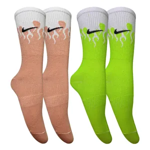 جوراب ساق بلند مدل کش آتیشی بسته 2 عددی