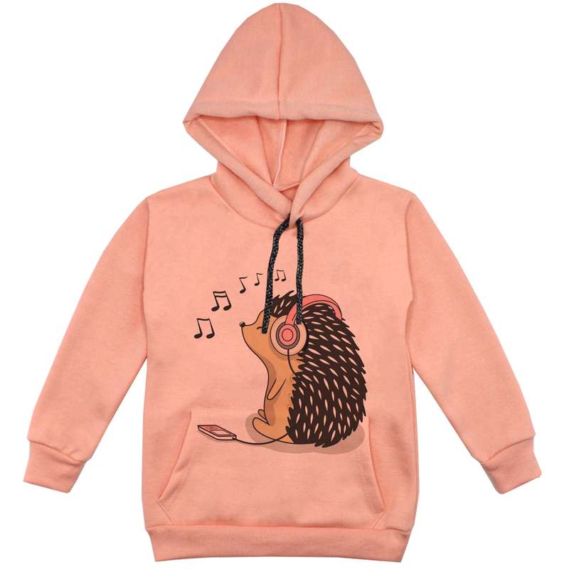 هودی پسرانه مدل جوجه تیغی کد F54 رنگ گلبهی