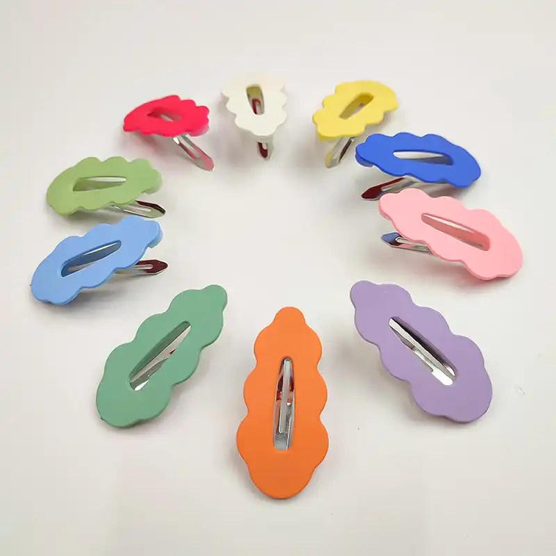 گیره مو زنانه مدل  تق تقی شمعی کد 40714ak بسته 10 عددی