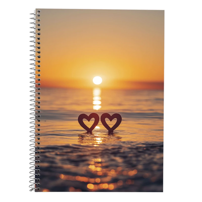 دفتر زبان 50 برگ مدوپد مدل دو خط طرح عاشقانه love کد DF14282
