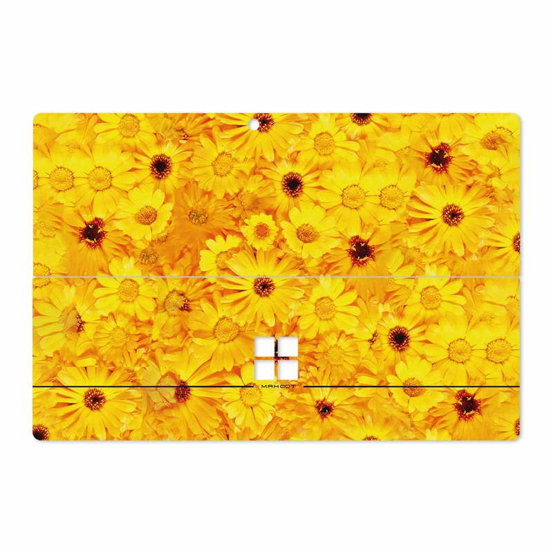 برچسب پوششی ماهوت مدل Yellow-Flower مناسب برای تبلت مایکروسافت Surface Pro 4 2015