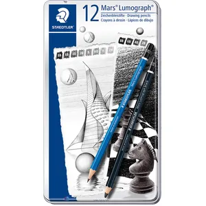 مداد طراحی استدلر مدل Mars Lumograph 100 G12 S1 بسته 12 عددی