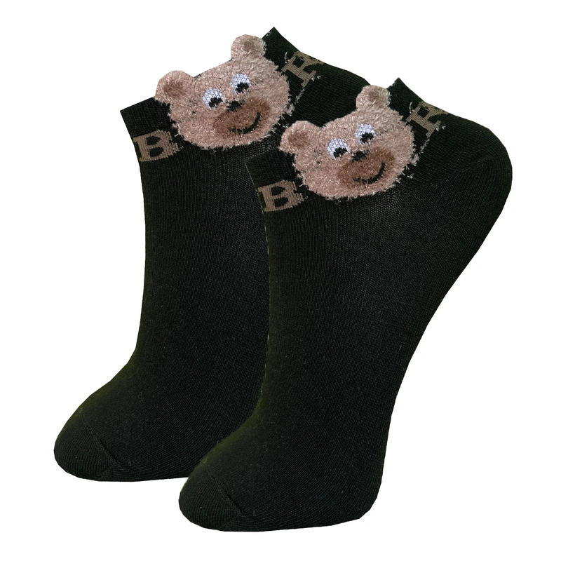 جوراب زنانه دون دزا مدل پنبه بوکله کد 203-18 طرح تدی