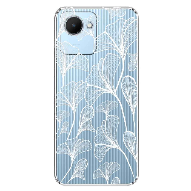 کاور مگافون طرح برگ مدل C51-W مناسب برای گوشی موبایل ریلمی C30 / C30s