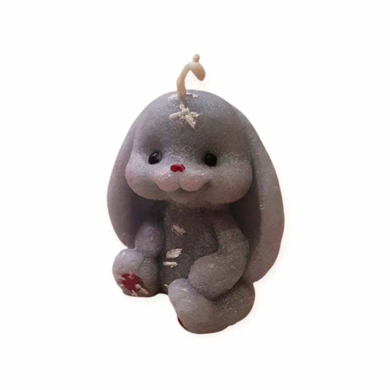 شمع دست ساز مدل خرگوش بخیه دار فانتزی