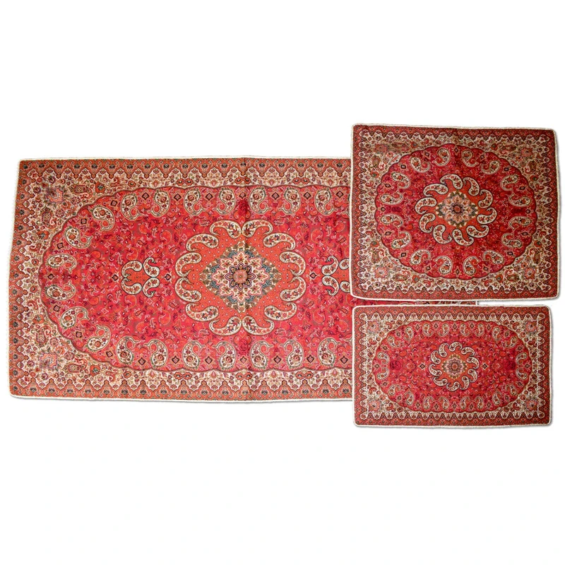 سجاده و جانماز ابریشمی 3 تکه ترمه رضایی طرح ونوس کد T10105
