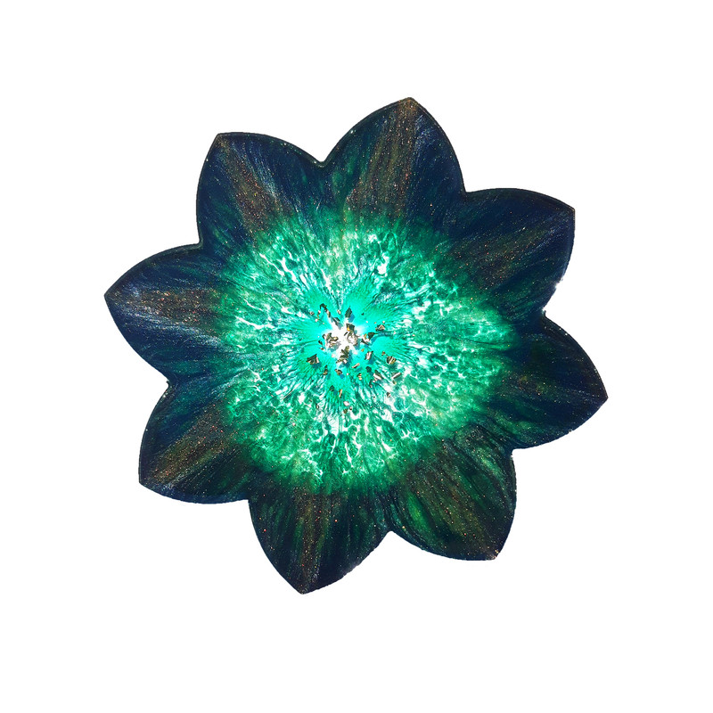 زیر لیوانی رزینی مدل گل کد S25