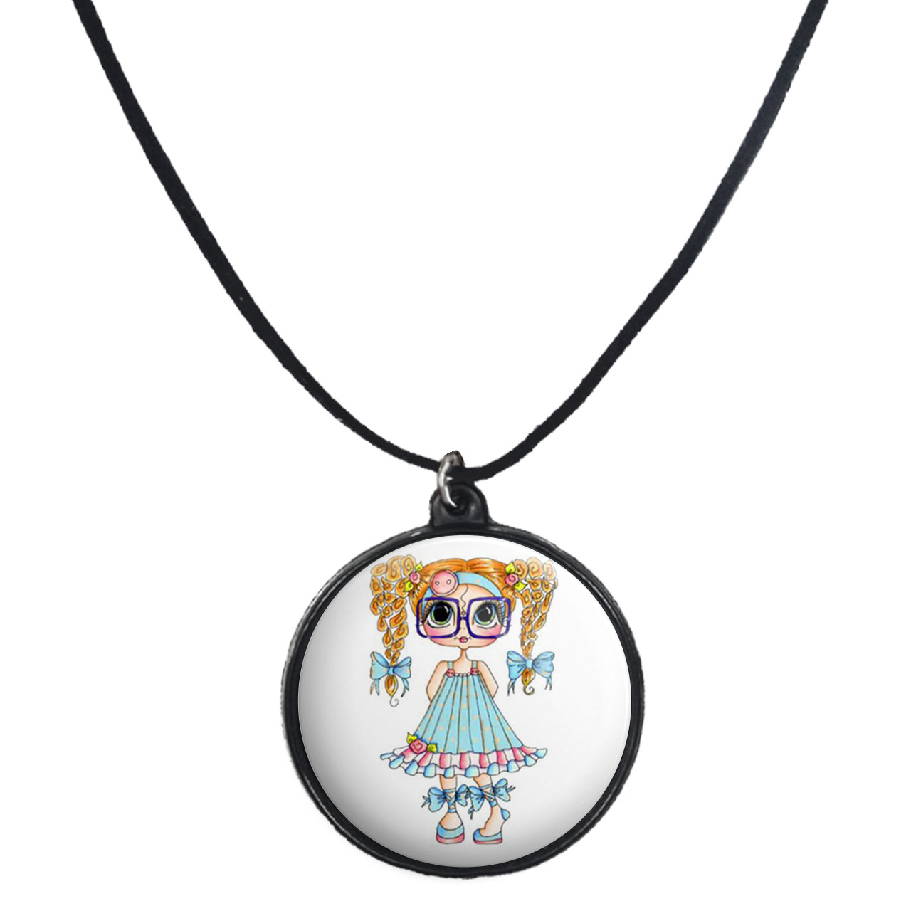 گردنبند پرمانه طرح دخترونه کد pmb.4695 مدل دو طرفه