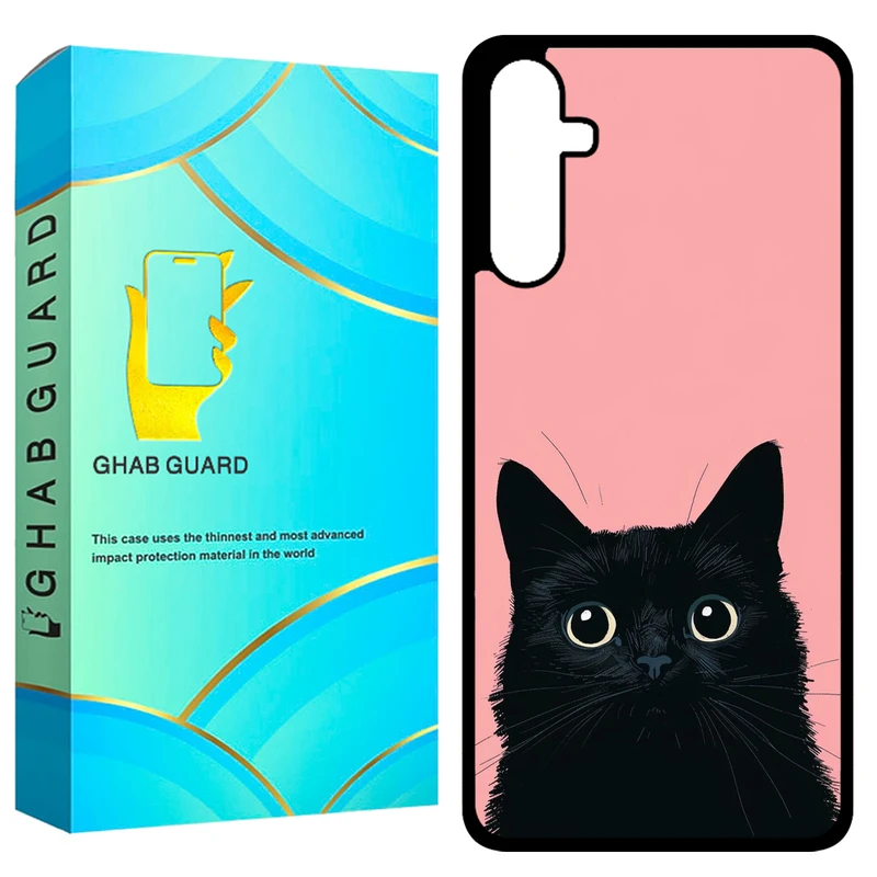 کاور قاب گارد طرح گربه مدل GCHPA34 مناسب برای گوشی موبایل سامسونگ Galaxy A34 5G