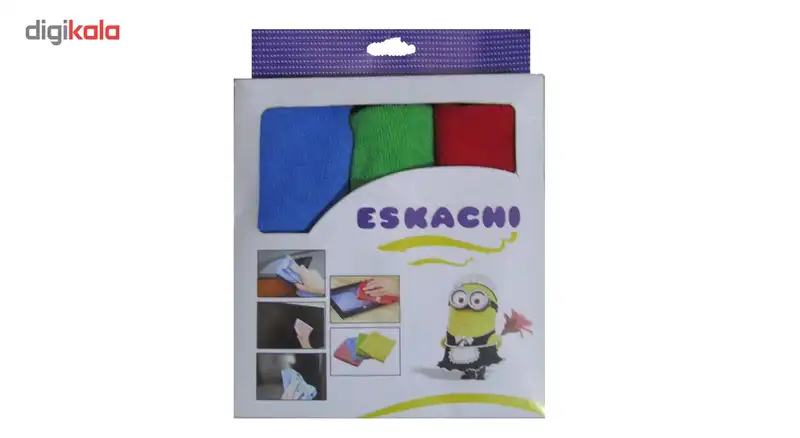 دستمال ماکروفایبر نانو اسکاچی کد 960717 بسته 3 عددی