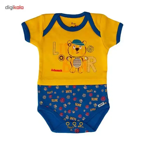 زیر دکمه دار آستین کوتاه آدمک مدل Little Bear