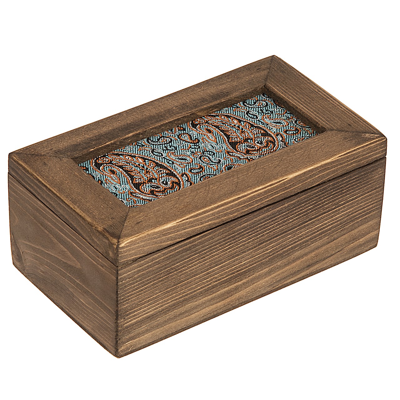 جعبه چوبی گالری زیما طرح ترمه مستطیلی سایز کوچک