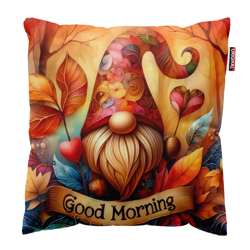 کوسن پاد آفرین مدل پاییز طرح عروسکی کد PK402400 سایز 40*40 سانتی متر