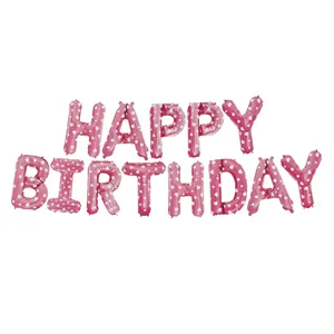 بادکنک بانیبو مدل Pink Happy Birthday Love سایز 120