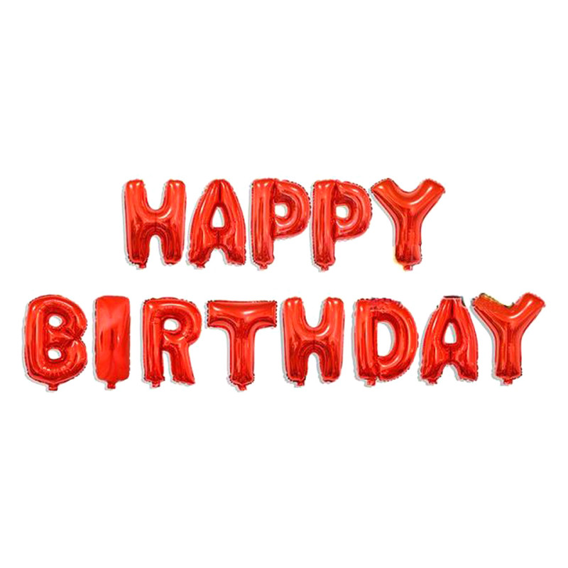 بادکنک بانیبو مدل Red Happy Birthday سایز 120