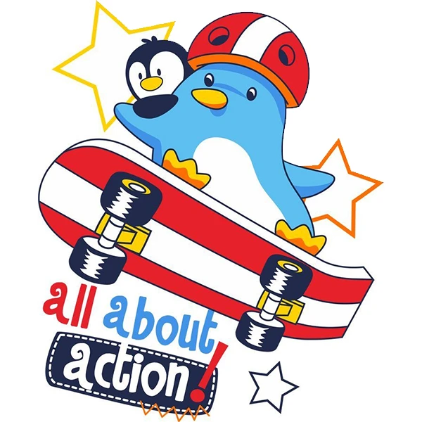  استیکر پارچه و لباس پاد آفرین طرح کارتونی کد 1978