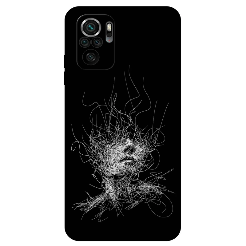 کاور مگافون طرح اسکچ صورت مدل 7423 مناسب برای گوشی موبایل شیائومی Poco M5s