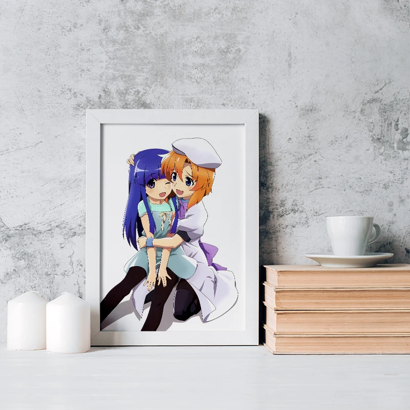 تابلو خندالو مدل رنا و ریکا انیمه هیگوراشی وقتی اشک می ریزد کد 18151