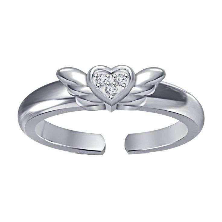 انگشتر نقره زنانه قیراط طرح قلب کد GH4305