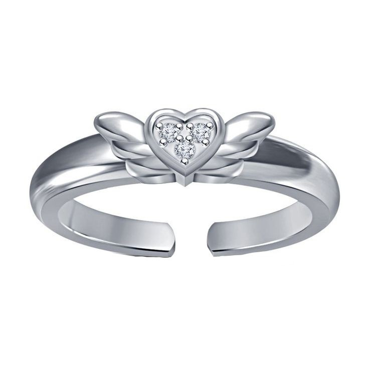 انگشتر نقره زنانه قیراط طرح قلب کد GH4305