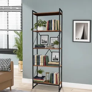 کتابخانه پنج طبقه دیزم مدل مونتاژی LIB_60×180_BRN