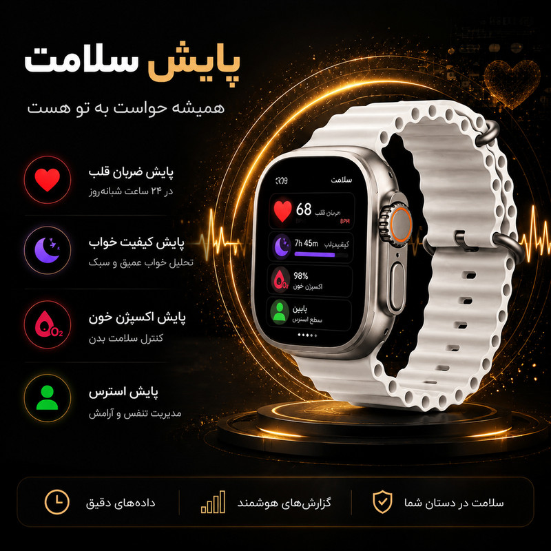 ساعت هوشمند 49 میلی‌متری لیواکس مدل GS-59 Pro با بند سیلیکونی