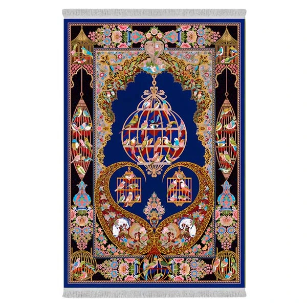 فرش پارچه‌ای دفه مدل فرشینه طرح فانتزی کد 8055