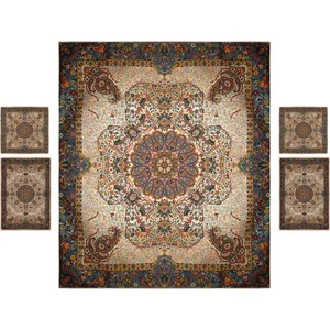 ست 5 تکه روتختی ترمه نگین خاتم طرح افشار کد 2