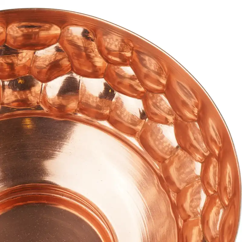 کاسه مسی مدل پایه دار طرح مدرن