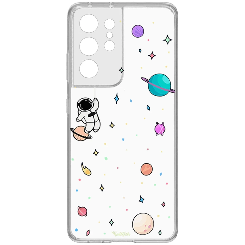 کاور طرح Spaceman مناسب برای گوشی موبایل سامسونگ Galaxy S21 Ultra