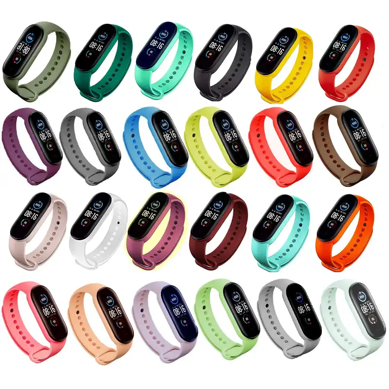بند مدل RAINBOW مناسب برای مچ بند هوشمند شیائومی MI BAND5/6 مجموعه 24 عددی