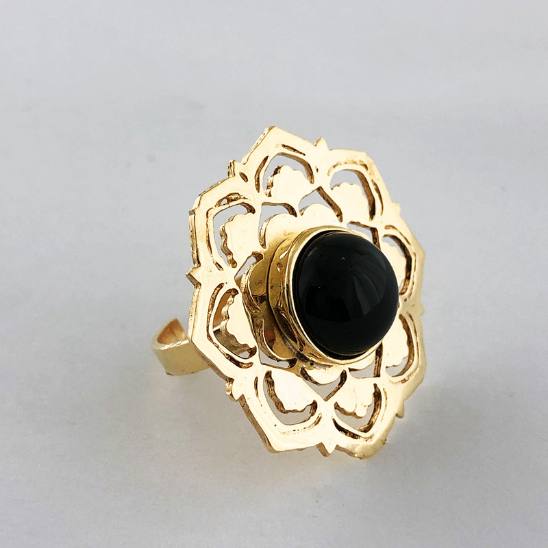 انگشتر زنانه گالری عزیزی طرح ستاره مدل GZ99810