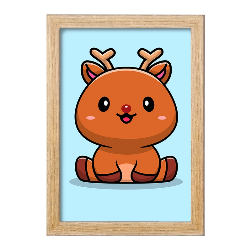 تابلو خندالو مدل حیوانات بامزه گوزن کد 29633