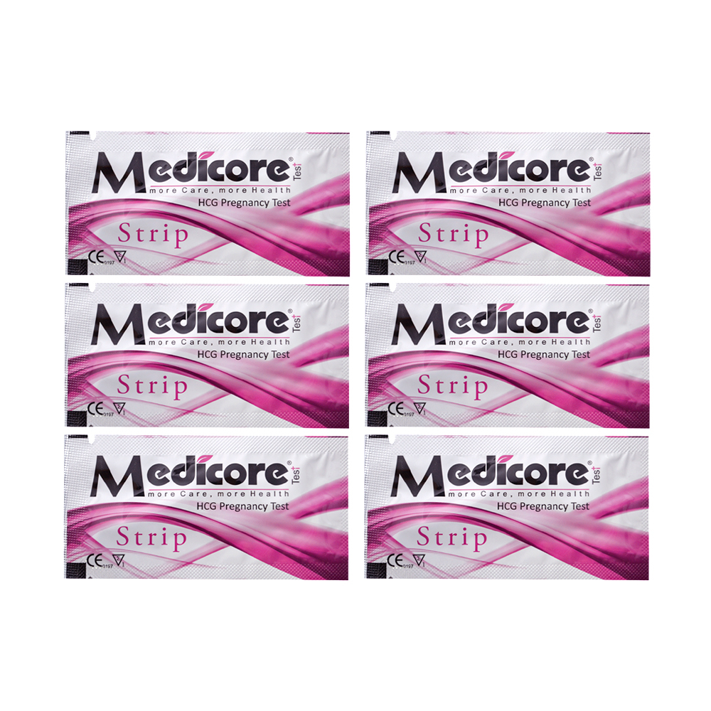 تست بارداری مدیکور مدل strip مجموعه 6 عددی