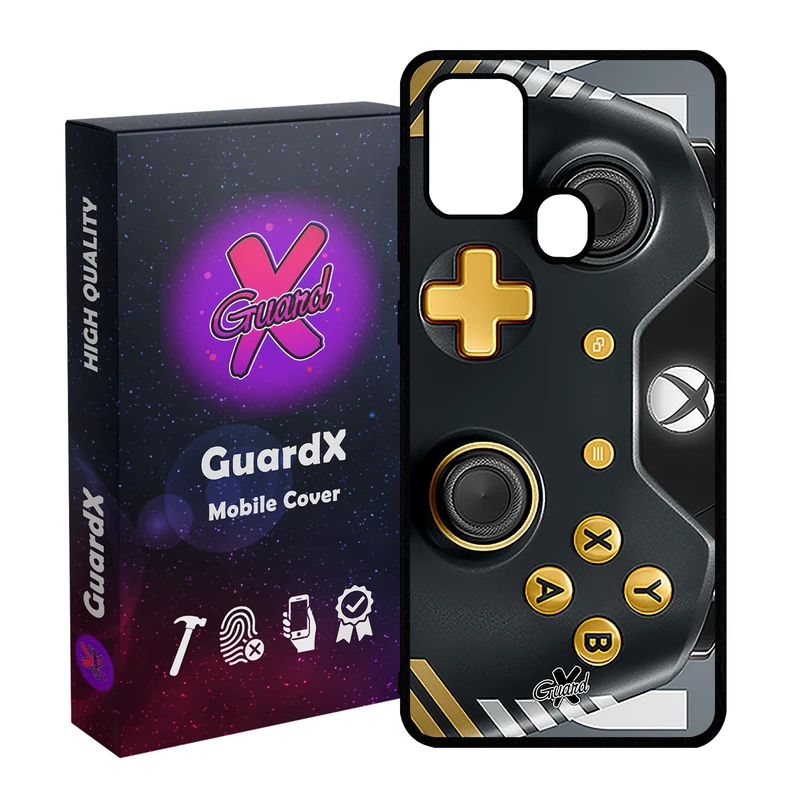 کاور گارد ایکس طرح XBox Conroller مدل Glass10090 مناسب برای گوشی موبایل سامسونگ Galaxy A21s