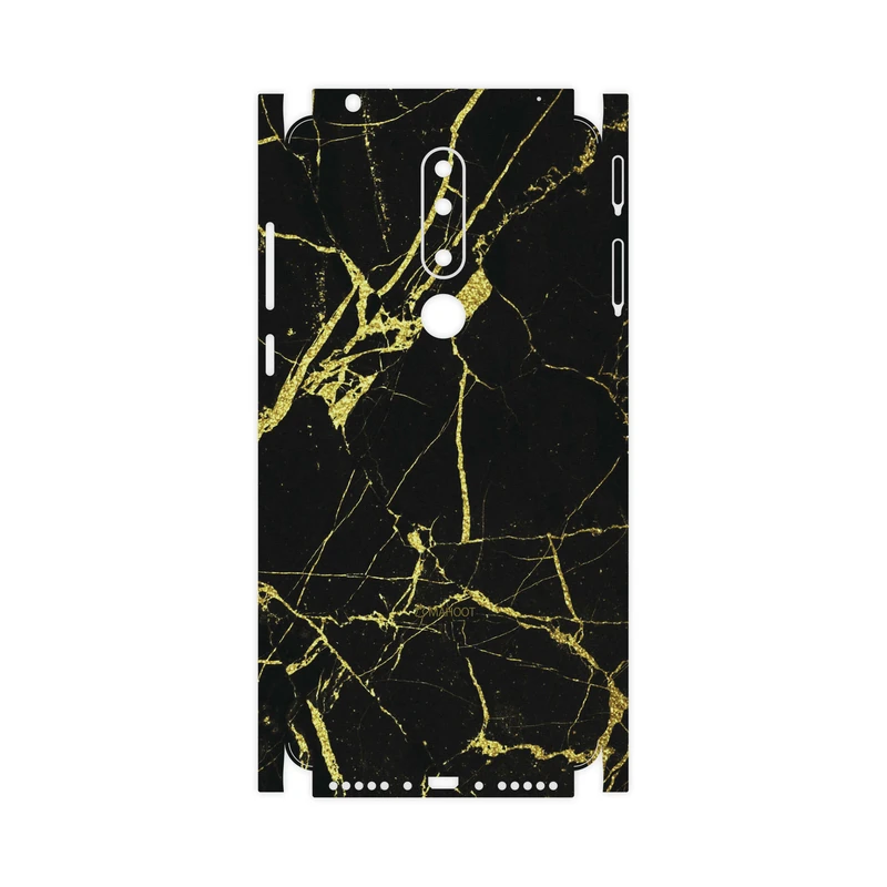 برچسب پوششی ماهوت مدل Graphite-Gold-Marble-FullSkin مناسب برای گوشی موبایل نوکیا 3.1 Plus