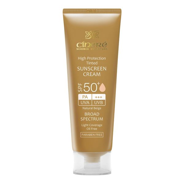 تجریه خرید کرم ضد آفتاب رنگی سینره، SPF 50، مدل Natural Beige، مناسب انواع پوست با تنالیته متوسط و حجم 50 میلی‌لیتر، محافظت‌کننده در برابر اشعه‌های UVA و UVB، مرطوب‌کننده و فاقد پارابن، PA+++، دارای فرمولاسیون فاقد چربی و آنتی اکسیدان، با ماندگاری 2 ساعته