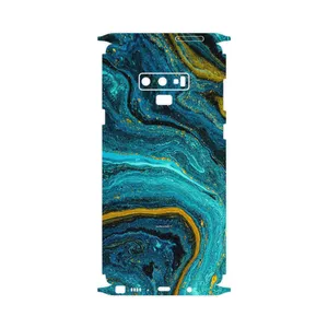 MAHOOT Turquoise marblewith golden streaks-FullSkin Cover Sticker for Samsung Galaxy Note 9