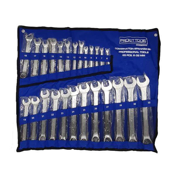 مجموعه 25 عددی آچار یکسر تخت یکسر رینگی پروکیت مدل T1SP-S8 مجموعه 25 عددی آچار یکسر تخت یکسر رینگی پروکیت مدل T1SP-S8