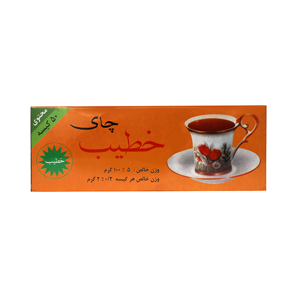 چای کیسه ای دارچینی خطیب بسته 50 عددی