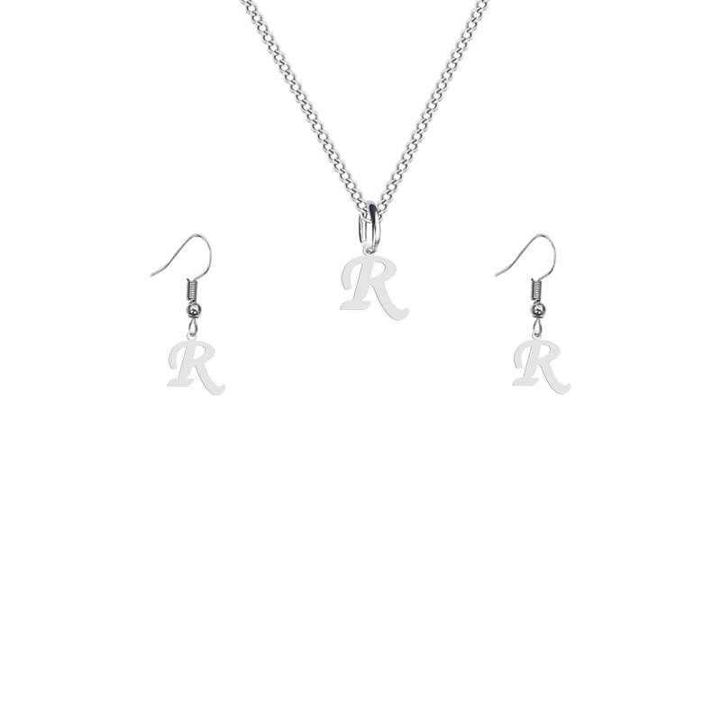 نیم ست زنانه هایکا طرح حرف لاتین R مدل S.ha1_123