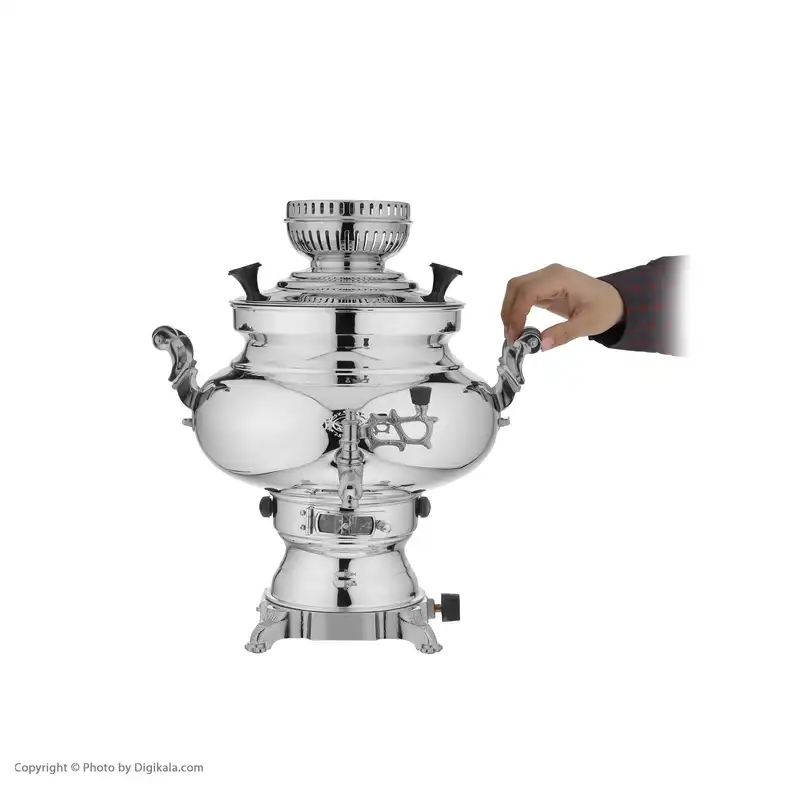 سماور گاز سوز عالی نسب مدل سیمینه گنجایش 5 لیتر