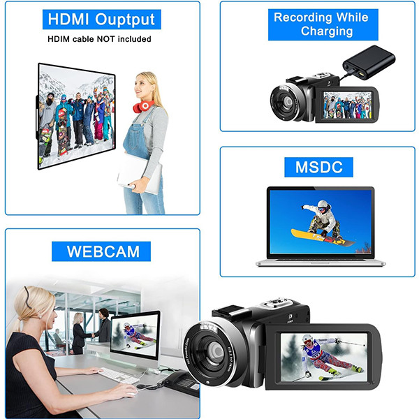 دوربین فیلم برداری مدل FHD 1080P 24.0MP 30FPS 16X-IR 3 در وبزینر دوربین فیلم برداری مدل FHD 1080P 24.0MP 30FPS 16X-IR